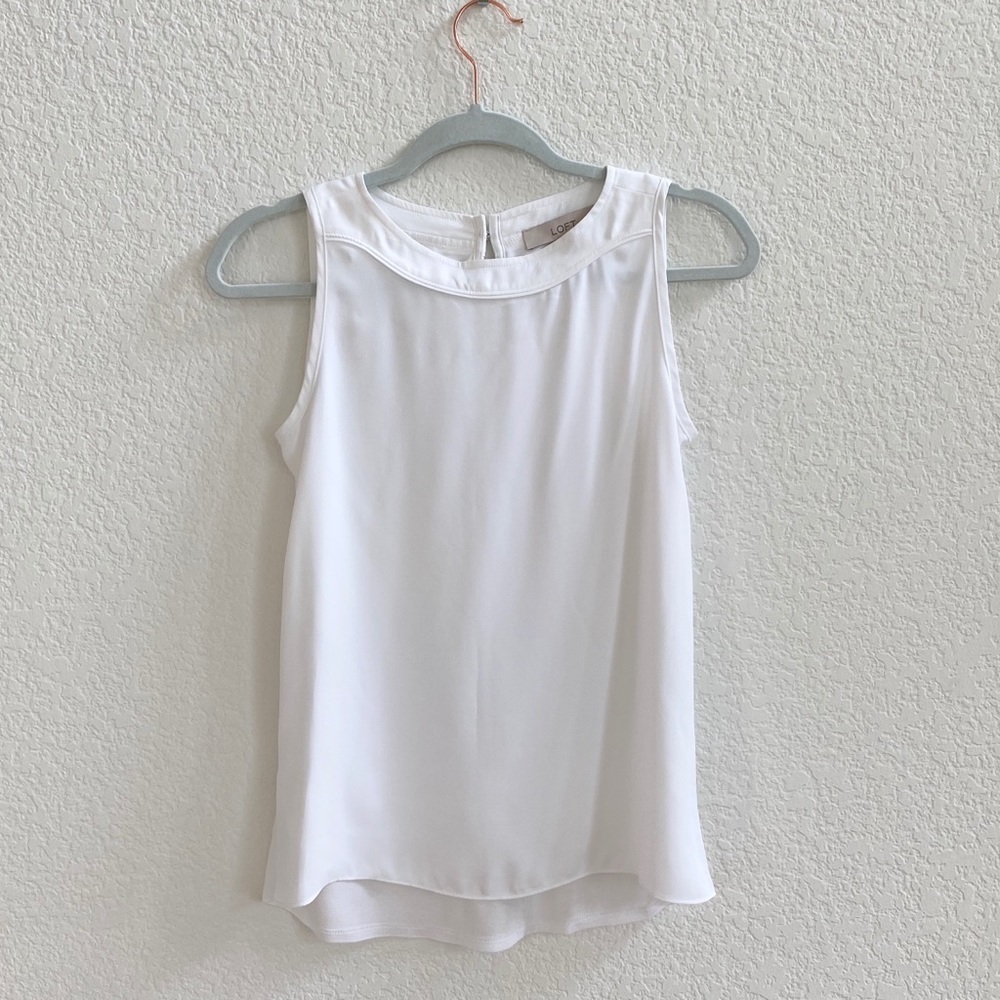LOFT white tank top XXSP
